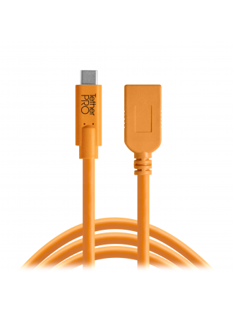 Tether Tools TetherPro Cavo di prolunga da USB Type-C a USB Type-A - 15', arancione