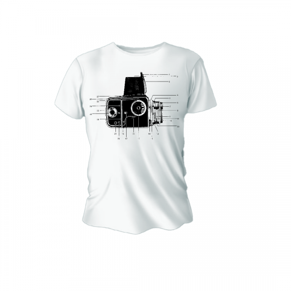T-shirt EP in cotone a maniche corte con Hasselblad - Bianco - Taglia M