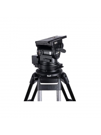 Testa fluida MILLER ArrowFX5 (fornita con impugnatura telescopica (696), dado di serraggio, piastra per fotocamera (860) e set di boccole da 100 mm (1290)) - 100 mm