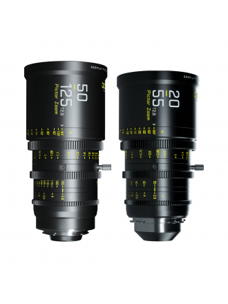DZOFilm Pictor 20-55 mm e 50-125 mm T2.8 Zoom Super35 (innesto PL e EF, nero)