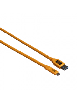 Tether Tools TetherPro Cavo USB Tipo-C maschio a USB 3.0 Tipo-A maschio - 15', arancione - Scatola aperta