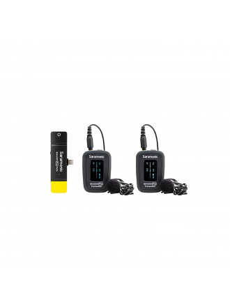 Saramonic Blink 500 Pro B4 Sistema microfonico digitale wireless Omni Lavalier a 2 persone per dispositivi iOS Lightning (2,4 GHz)