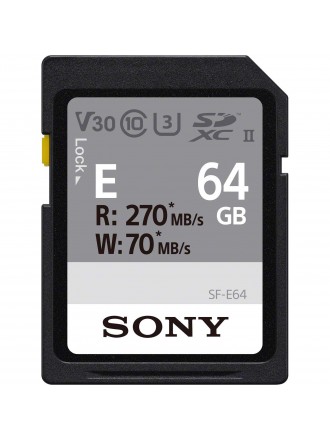 Sony Serie SF-E SF-E64 - Scheda di memoria flash - 64 GB - UHS-II U3 / Classe10