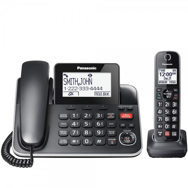 Panasonic KXTGF870B Telefono digitale corded/cordless a 1 mano con segreteria telefonica