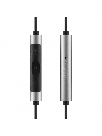 RHA MA650 Potenti cuffie intrauricolari in alluminio a isolamento acustico con telecomando e microfono per dispositivi Android - Scatola aperta