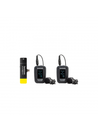 Saramonic Blink 500 Pro B6 Sistema microfonico digitale wireless Omni Lavalier a 2 persone per dispositivi USB Type-C (2,4 GHz)