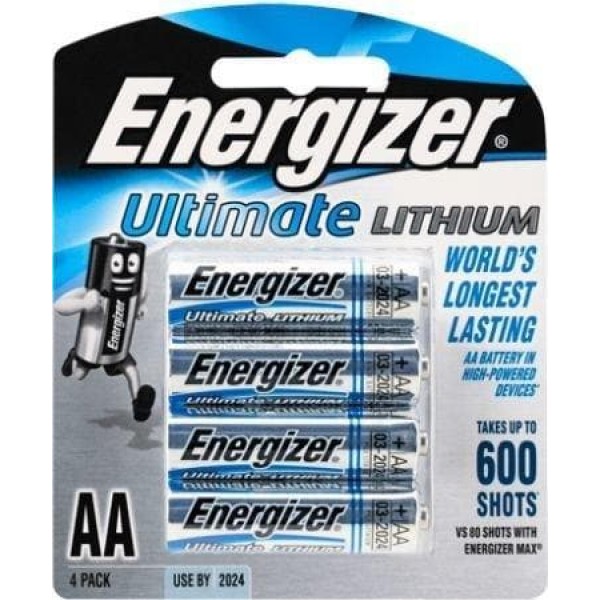 Batterie Energizer Ultimate AA al litio 4Pk