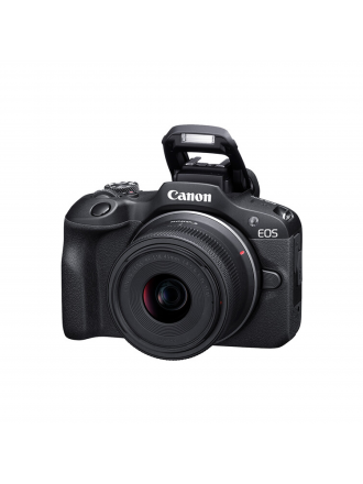 Fotocamera mirrorless Canon EOS R100 con obiettivo 18-45 mm