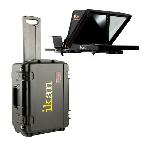 Teleprompter portatile ikan Professional 12" con monitor di inversione da 12"