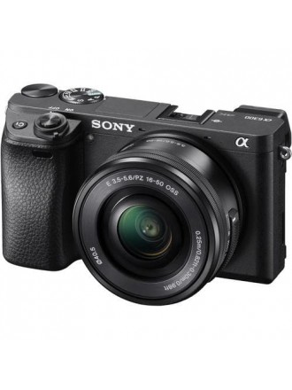 Sony ILCE6300L/B a6300 - Fotocamera digitale - mirrorless - 24,2 MP - APS-C - 4K / 30 fps - zoom ottico 3x obiettivo 16-50 mm - Wi-Fi, NFC - nero