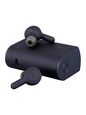 RHA TrueConnect: Auricolari true wireless con Bluetooth 5 e resistenti al sudore per attività sportive, nero carbone, taglia unica