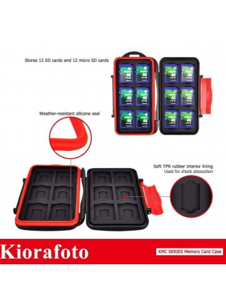 Kiorafoto Supporto professionale antiurto resistente all'acqua PER CARTE SD/MICRO