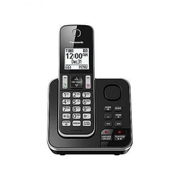 Panasonic KXTGD390B Telefono cordless a 1 ricevitore con segreteria telefonica