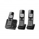 Panasonic KXTGD393B Telefono cordless a 3 microtelefoni con segreteria telefonica