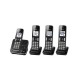 Panasonic KXTGD394 Telefono cordless a 4 portatili con sistema di segreteria telefonica