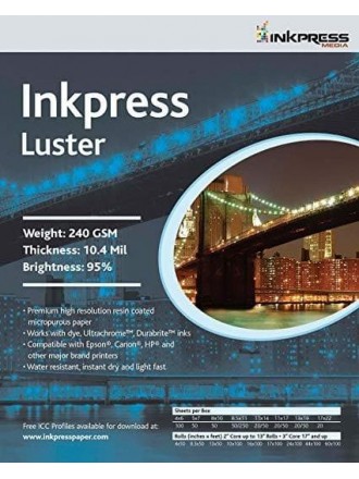 Inkpress PCL111720 Carta a getto d'inchiostro 240 GSM, 10,4 miglia, 94% di luminosità