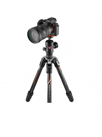 Befree GT Kit a 4 sezioni in fibra di carbonio nero con serrature a torsione e testa a sfera Mh496-Bh per fotocamere Sony A7/A9