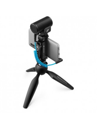Sennheiser MKE 200 Mobile Kit Microfono direzionale ultracompatto per montaggio su fotocamera con pacchetto di registrazione per smartphone
