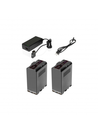 SHAPE Doppia batteria agli ioni di litio BP-U100 con caricabatterie portatile D-Tap (6800 mAh)