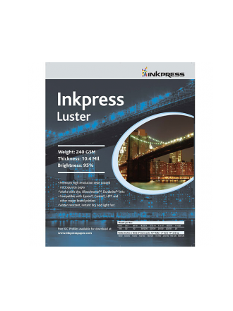 Inkpress PCL111450 Carta Inkjet Luster 11 x 14" - 50 fogli