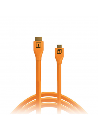 Tether Tools TetherPro Cavo da Mini-HDMI a HDMI con Ethernet - 15', arancione