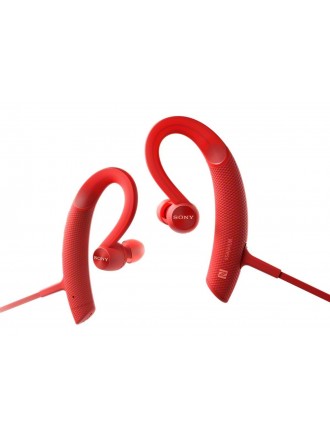 Sony Sony MDR-XB80BS - Sport - auricolari con microfono - in-ear - montaggio over-the-ear - wireless - Bluetooth - NFC - rosso