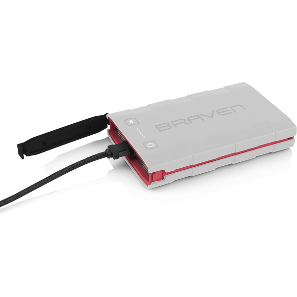 Braven BRV-Bank-6000 mAh Batteria di backup portatile intelligente e ultraresistente - grigio/rosso