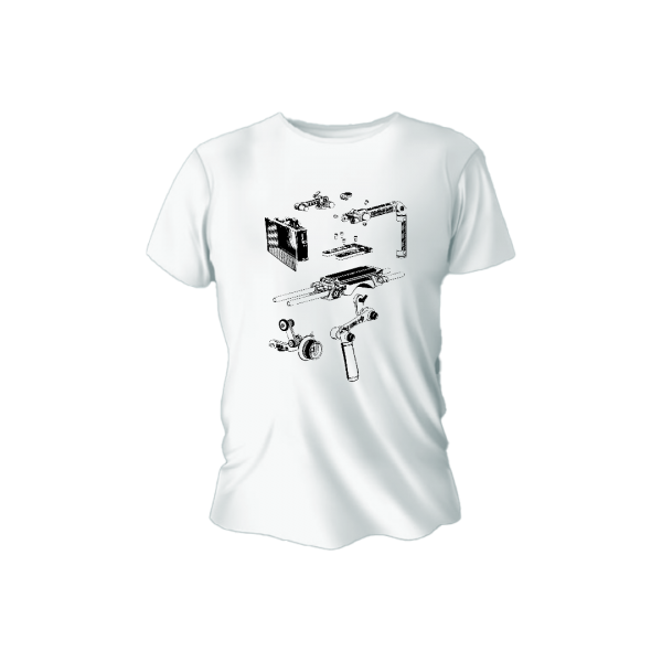 T-shirt EP in cotone a manica corta con Camera Rig - Bianco - Taglia M