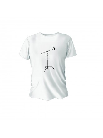 T-shirt EP in cotone a manica corta con cavalletto a C - Bianco - Taglia L