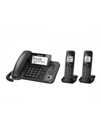 Panasonic KXTGF352M Telefono con filo + 2 portatili Telefono cordless