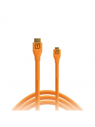 Tether Tools TetherPro Cavo da Micro-HDMI a HDMI con Ethernet - 15', arancione