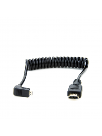 Cavo Micro-HDMI-HDMI a spirale Atomos ad angolo retto (da 11,8 a 17,7")