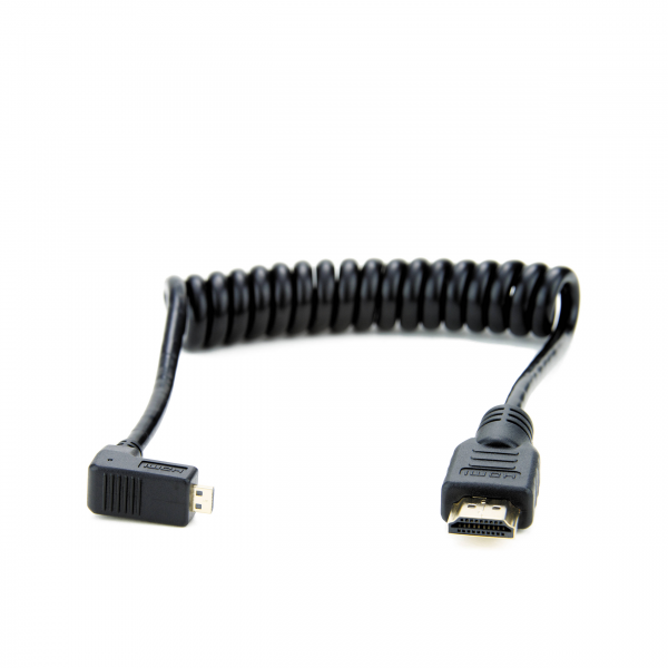 Cavo Micro-HDMI-HDMI a spirale Atomos ad angolo retto (da 11,8 a 17,7")