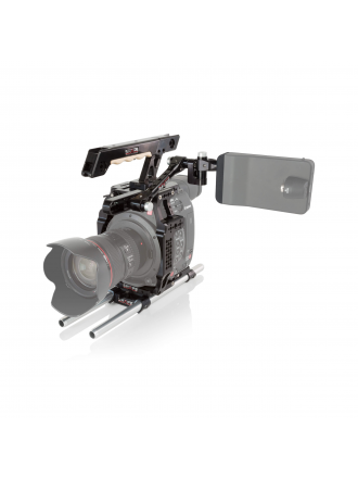 Gabbia per fotocamera SHAPE con attacco EVF, impugnatura superiore e piastra di base per Canon C200
