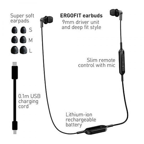 Panasonic RPHJE120BW Cuffie wireless in ear Ergofit