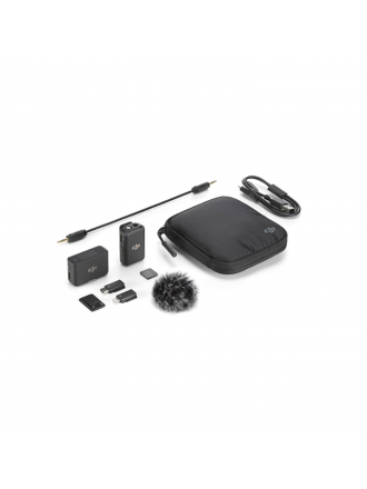 DJI Mic Sistema microfonico digitale compatto senza fili/registratore per fotocamera e smartphone (2,4 GHz)
