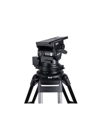 Testa fluida MILLER ArrowFX7 (fornita con impugnatura telescopica (696), dado di serraggio, piastra per fotocamera (860) e set di bicchieri da 100 mm (1290)) - 100 mm