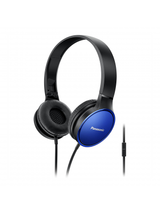 Cuffie stereo Panasonic Premium Sound On Ear RP-HF300M con microfono e controller integrati - Blu
