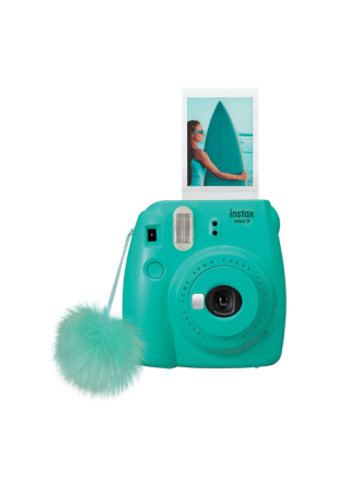 Fotocamera istantanea FujiFilm Instax Mini 9 con pompom