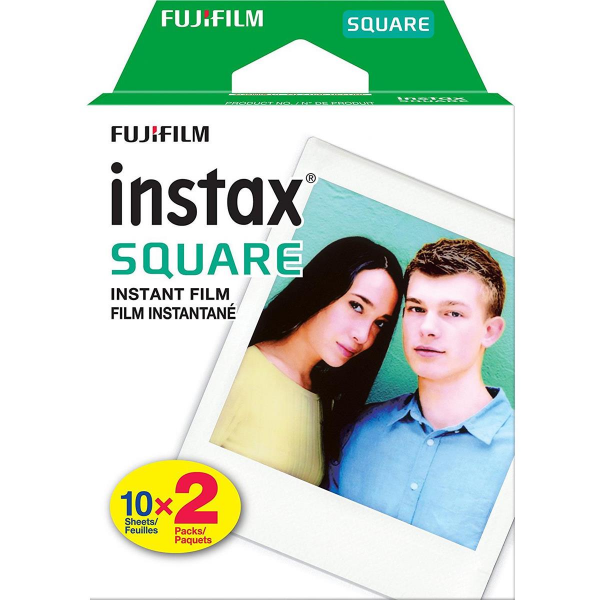 Pellicola istantanea Fujifilm Instax Square - Confezione da 2 (20 esposizioni)