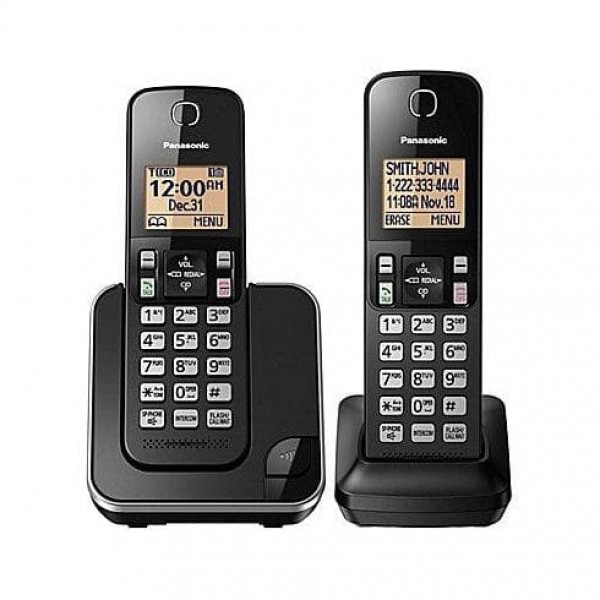 Panasonic KXTGC382B Telefono cordless a 2 portatili