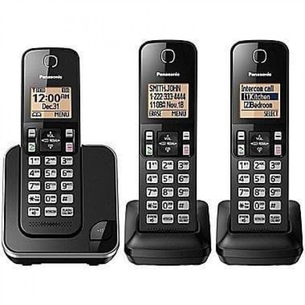 Panasonic KXTGC383B Telefono cordless a 3 cornette