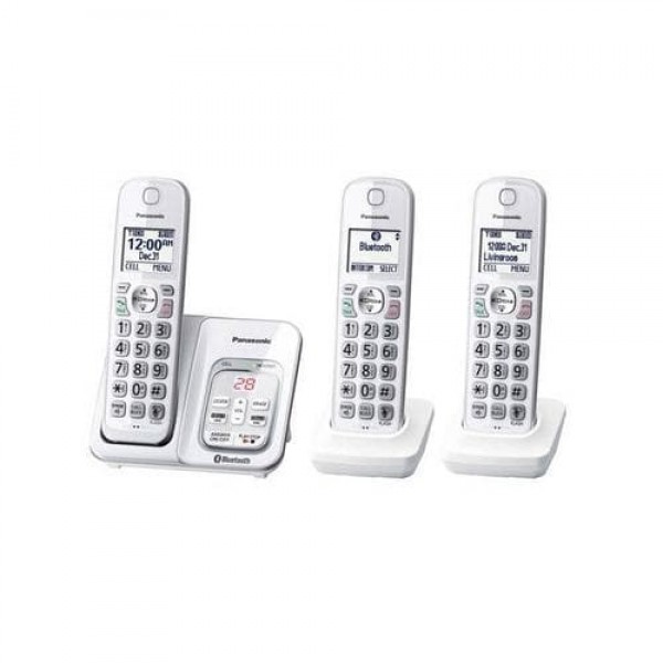 Panasonic KXTGD593W Telefono cordless a 3 microtelefoni - Bianco