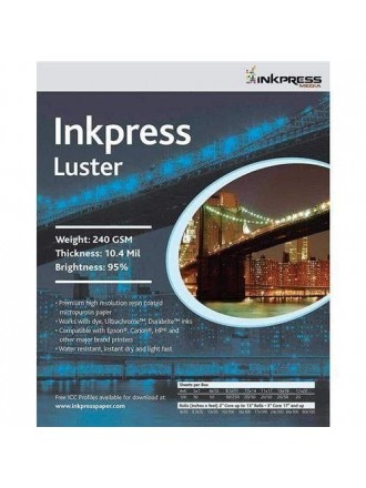 Inkpress PCL5750 Carta a getto d'inchiostro lucida e brillante 240 GSM, 5 x 7" 50 fogli