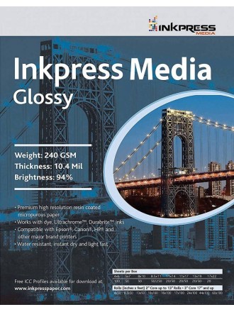 Inkpress PCUG111750 MEDIA 240 GSM, 10,4 Mil, 94% carta brillante